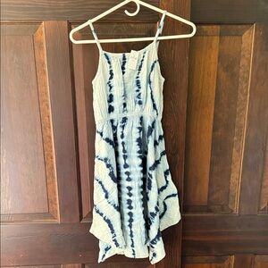 GAP High Low Blue Tie-Dye Dress